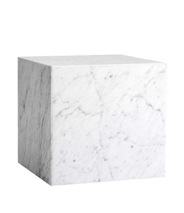 Audo Audo Plinth Cubic Coffee Table Carrara marble 40cm