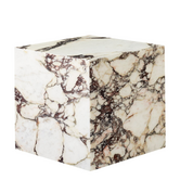 Audo Plinth Cubic Coffee Table Calacatta Viola marble