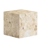Audo Plinth Cubic Coffee Table Kunis Breccia marble