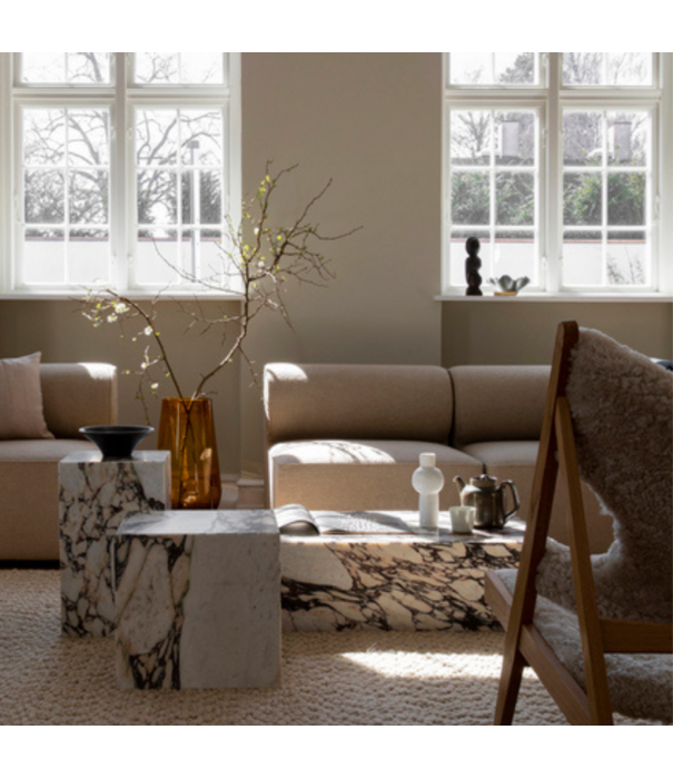 Audo Audo Plinth Cubic Coffee Table Grey Galaxy marble