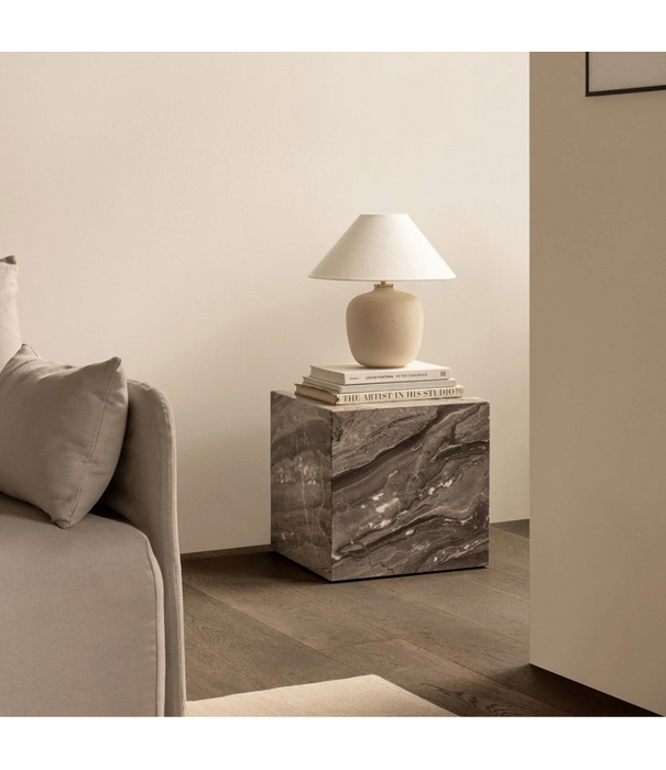 Audo Audo Plinth Cubic Salontafel Grey Galaxy marmer