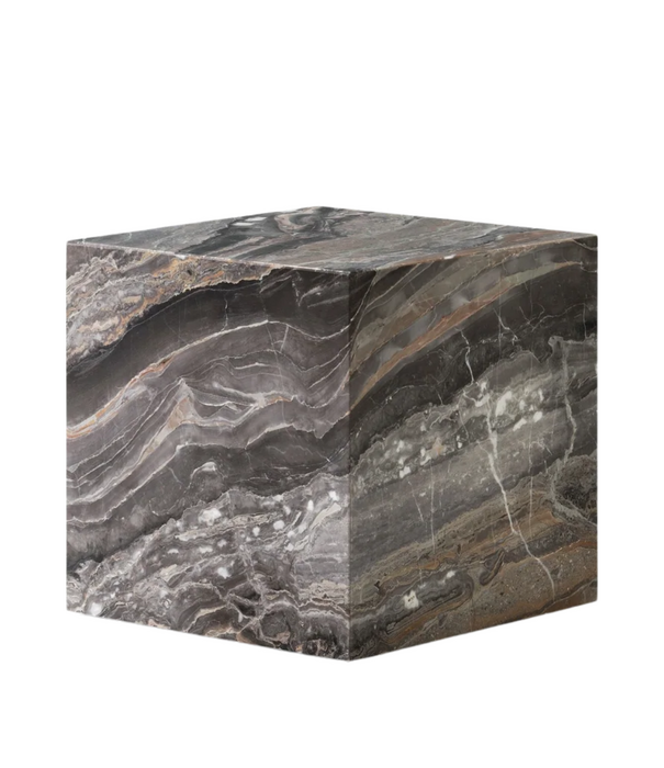 Audo Audo Plinth Cubic Coffee Table Grey Galaxy marble