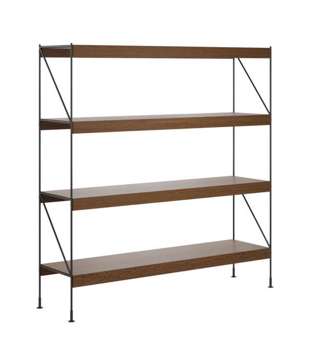 Audo Audo Zet Storage System dark oak, black frame