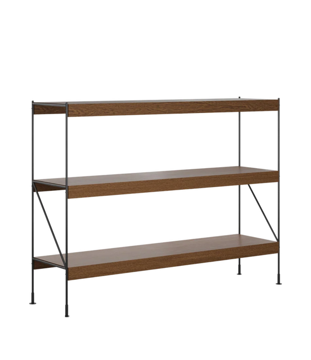 Audo Audo Zet Storage System dark oak, black frame