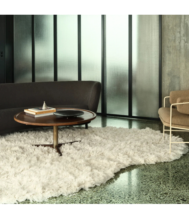 Layered  Layered Shaggy Residue Rug - Bone White