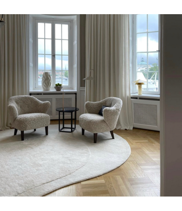 Layered  Shaggy Residue Rug - Oatmeal