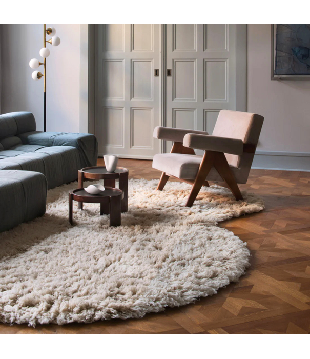 Layered  Layered Shaggy Residue Rug - Oatmeal