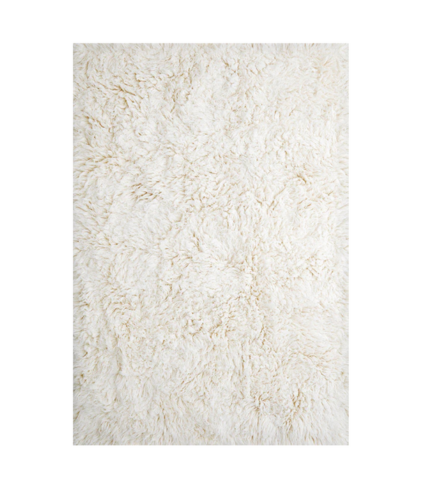 Layered  Shaggy Wol Vloerkleed - Bone White
