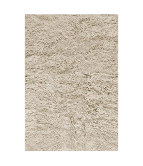 Layered  Shaggy Wol Vloerkleed - Oatmeal