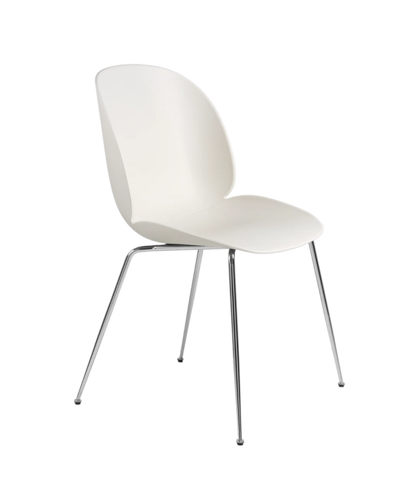 Gubi  Beetle Eetkamerstoel, chrome conic voet