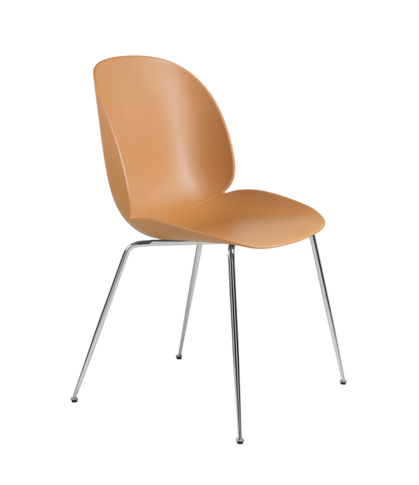 Gubi  Beetle Eetkamerstoel, chrome conic voet