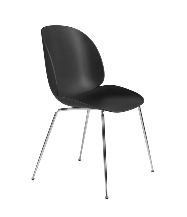 Gubi  Beetle Eetkamerstoel, chrome conic voet