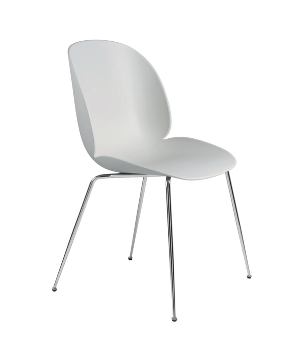 Gubi  Beetle Dining Chair, chrome conic base