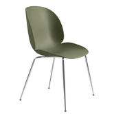 Beetle Dining Chair, chrome conic base