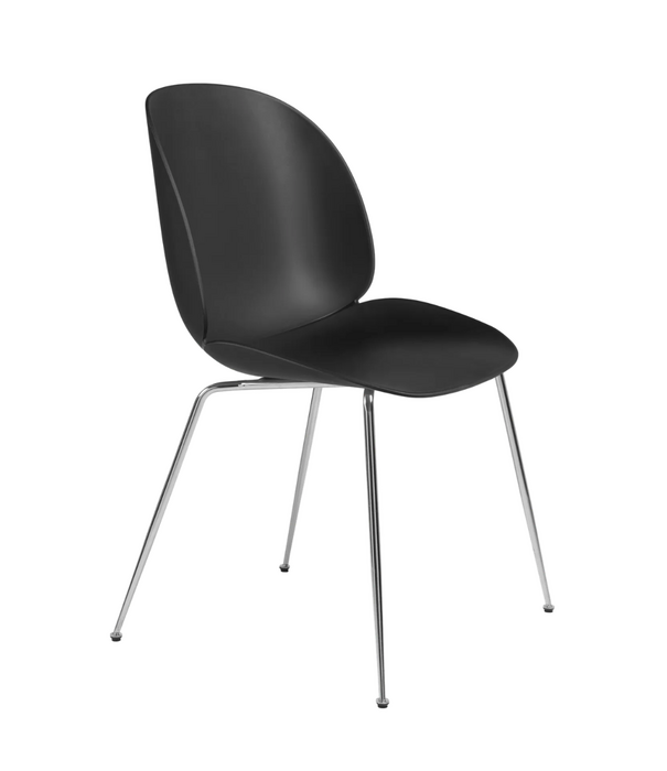 Gubi  Beetle Eetkamerstoel, chrome conic voet