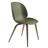 Gubi Beetle dining chair recycled plastic, walnut wood base