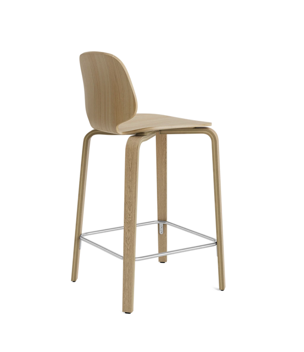 Normann Copenhagen  My Chair Counter Barkruk eiken, stalen voetsteun