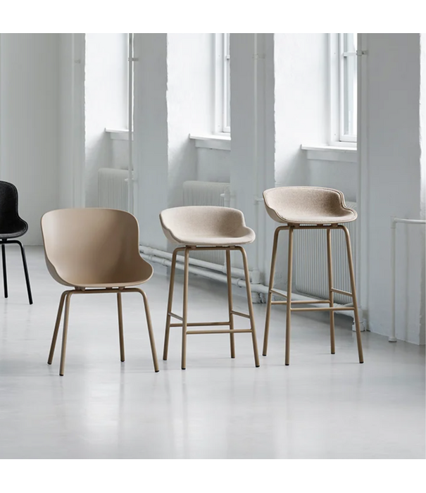 Normann Copenhagen  Hyg Low Barkruk eiken / wit - voorkant Remix