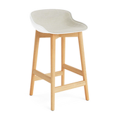 Normann Copenhagen Hyg Barstool oak / white - front Remix