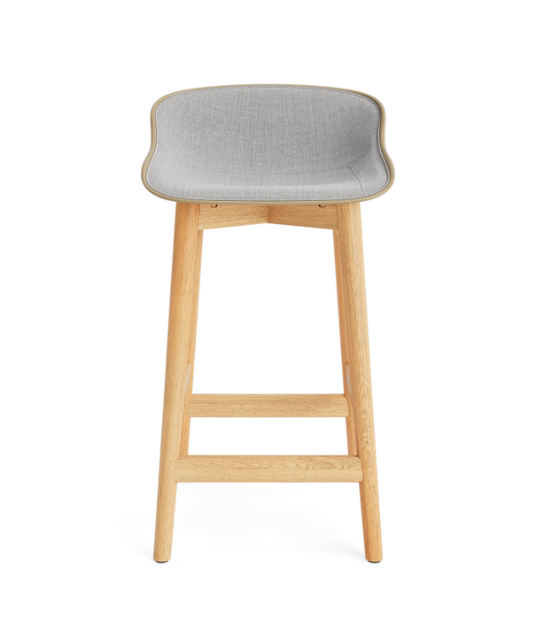 Normann Copenhagen  Hyg Low Barkruk eiken / wit - voorkant Remix