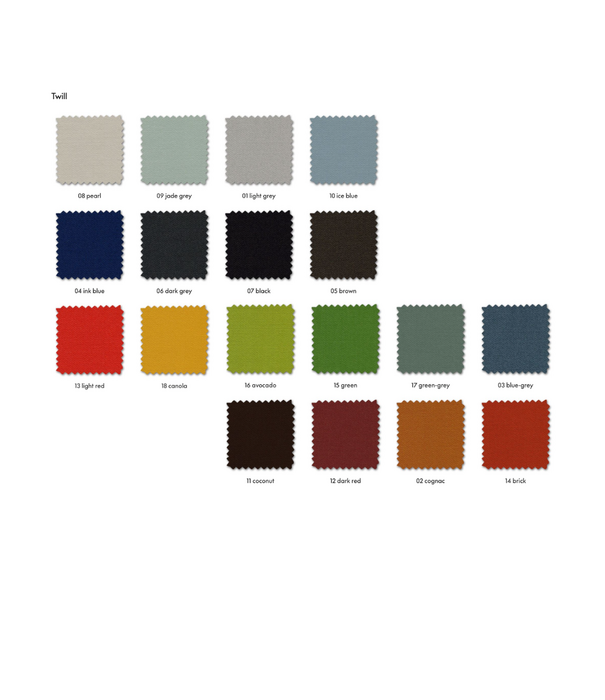 Vitra  Vitra Fauteuil Direction Eetkamerstoel ecru - Twill blue grey