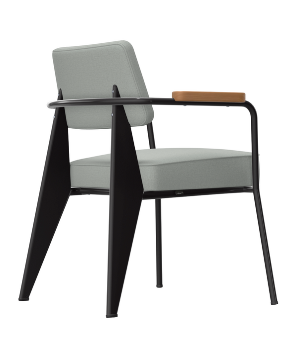 Vitra  Fauteuil Direction Eetkamerstoel zwart - Hola cement grey