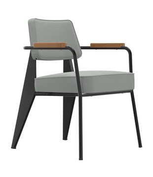 Vitra Fauteuil Direction Eetkamerstoel zwart - Hola cement grey