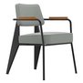 Vitra Fauteuil Direction Eetkamerstoel zwart - Hola cement grey