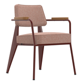 Vitra Fauteuil Direction Dining Chair Japanese red - Nubia ivory / peach