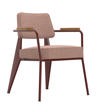 Vitra Fauteuil Direction Eetkamerstoel Japanese red - Nubia ivory / peach