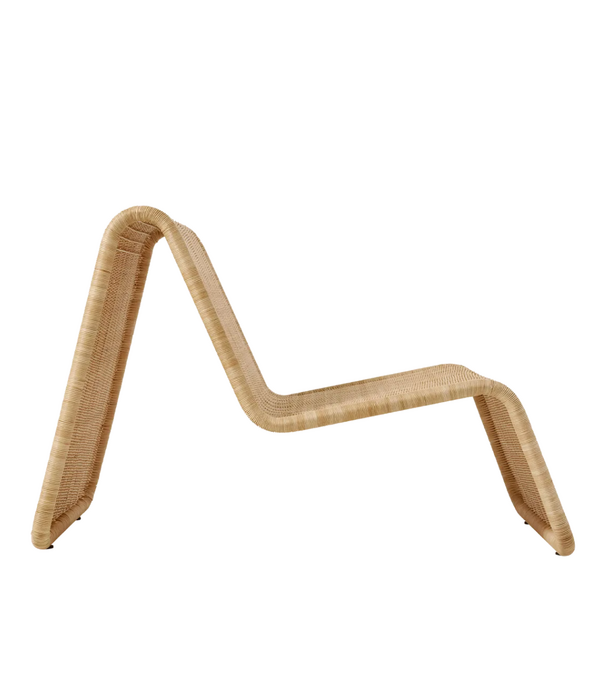 Gubi  Gubi P3 Outdoor Lounge Chair rotan naturel