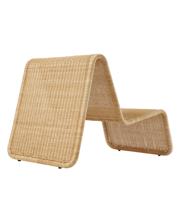 Gubi  Gubi + Bonacina  P3 Outdoor Lounge Chair rotan naturel