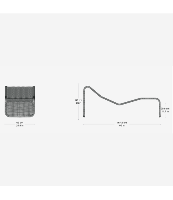 Gubi  Gubi P3S Indoor Chaise Longue rattan natural