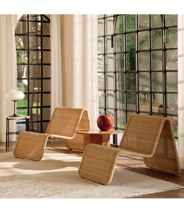 Gubi  Gubi P3 Indoor Lounge Chair rotan naturel