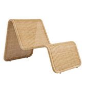 Gubi P3 Indoor Lounge Chair rattan natural