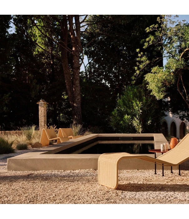 Gubi  Gubi P3S Indoor Chaise Longue rotan naturel