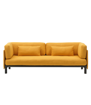 Vitra Anagram Modulaire 3-zits Bank, Mango Melange, Basic Dark frame