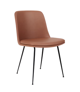 Rely HW9 Dining Chair Noble leather, black legs