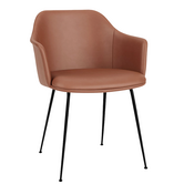 Rely HW36 Dining Chair Noble leather, black legs