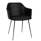Rely HW36 Dining Chair black Noble leather, black legs
