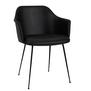 &Tradition Rely HW36 Dining Chair black Noble leather, black legs