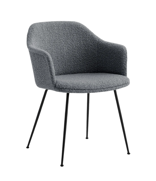 &Tradition  Rely HW36 Dining Chair Karakorum grey, black legs