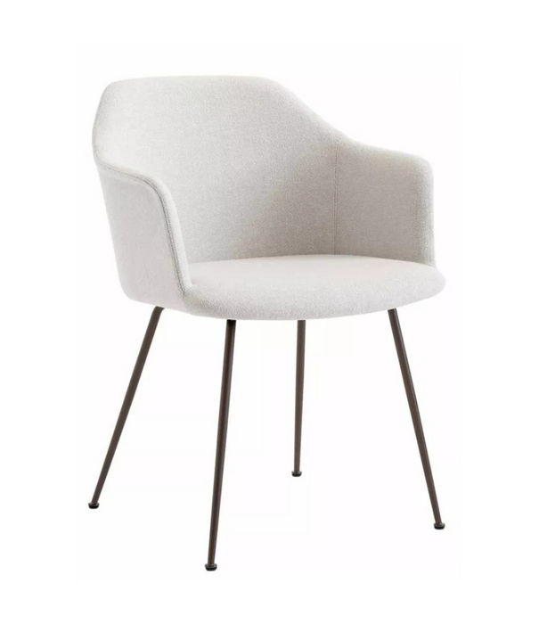 &Tradition Rely HW36 Dining Chair Hallingdal grey, bronze legs