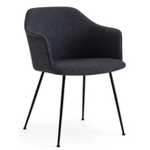 Rely HW35 Eetkamerstoel Re wool 198 zwart poten