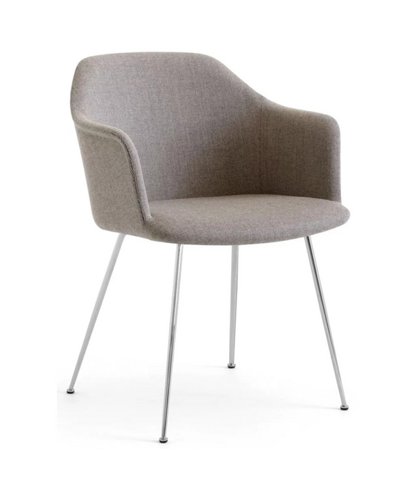 &Tradition Rely HW35 Dining Chair Re wool 218, chrome legs