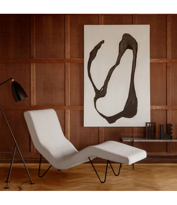 Gubi  Gubi GMG Chaise Longue Karakorum 01, zwart voet