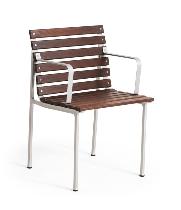 Hay  Hay Traverse Armstoel geolied essen, aluminium frame