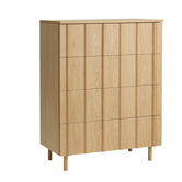 Rib Dresser with 4 drawers, oak