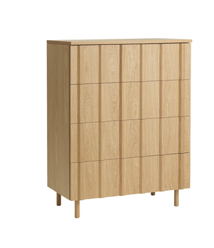Rib Kast met 4 lades, eiken