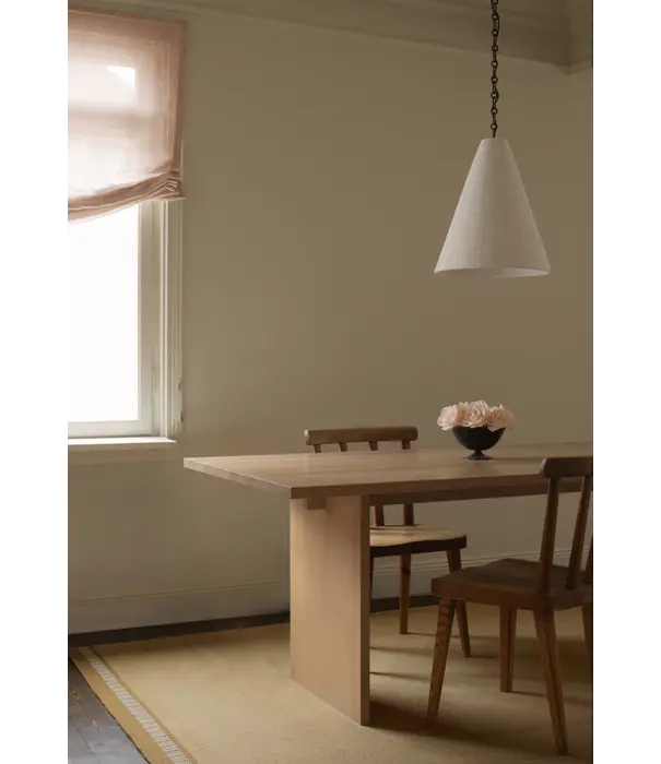 Layered  Röllakan Solid  Wool Rug - Marigold